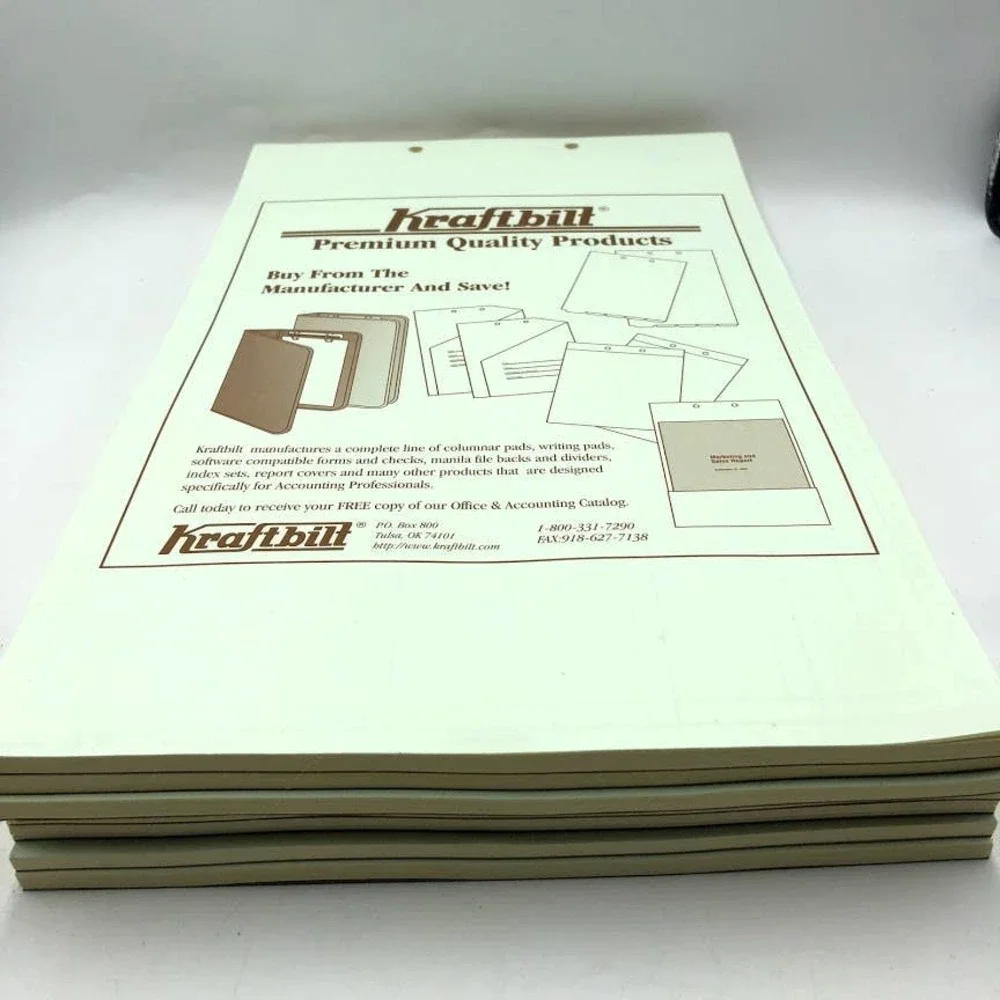 Kraftbilt Columnar Pads Accounting Legal Size